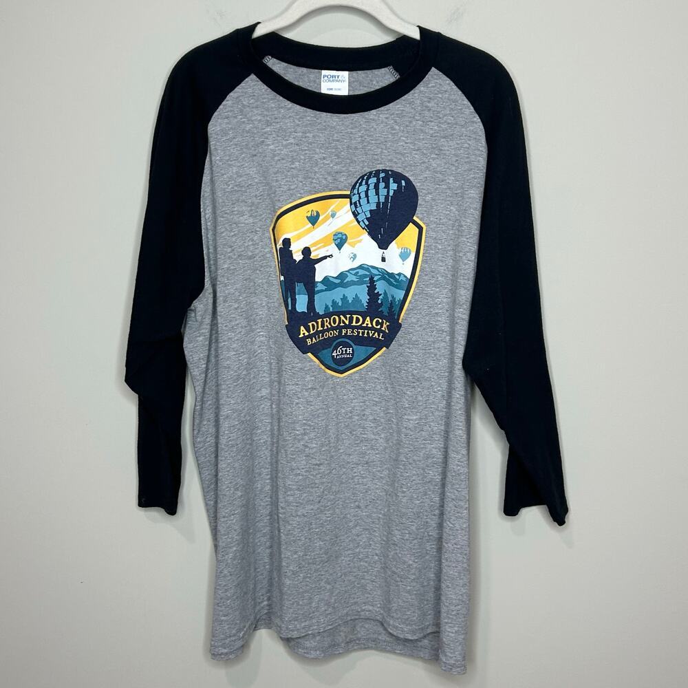 Adirondack Balloon Festival (2018) Raglan Shirt XL Port & Company Core Blend